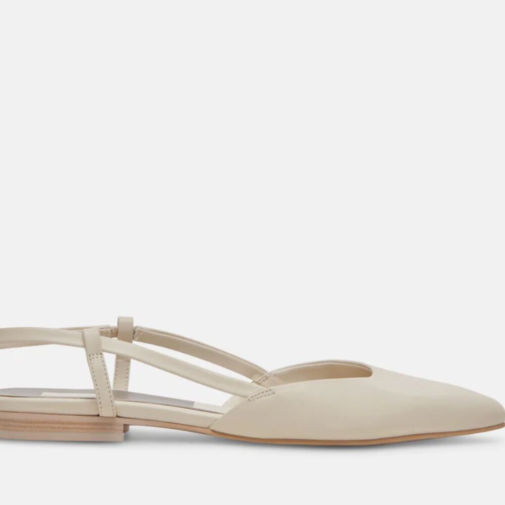 NARAH FLATS IVORY LEATHER